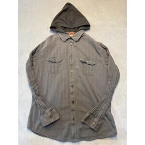 Tony Hawk Button Up Shirt Hoodie Size XXLarge Grey Skating